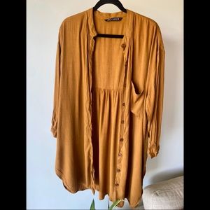 ZARA oversized button down shirt